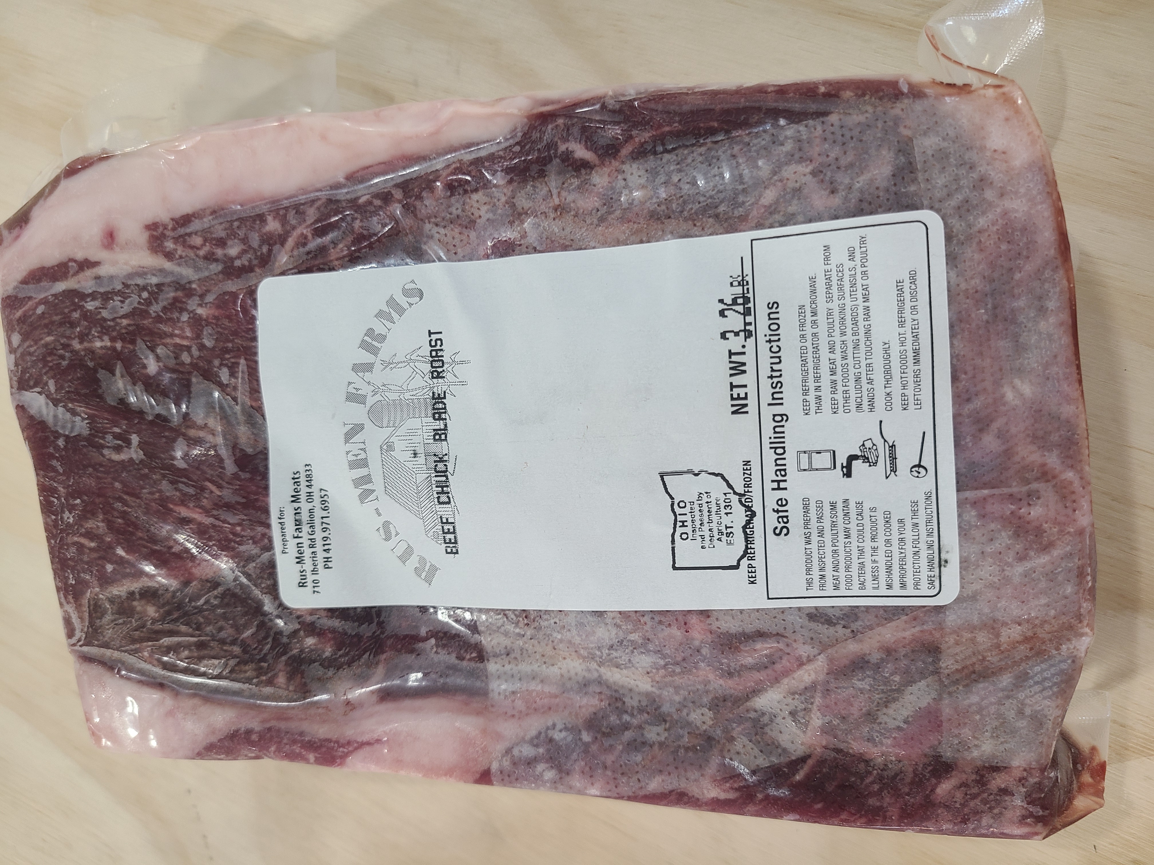 Beef Chuck Blade Roast