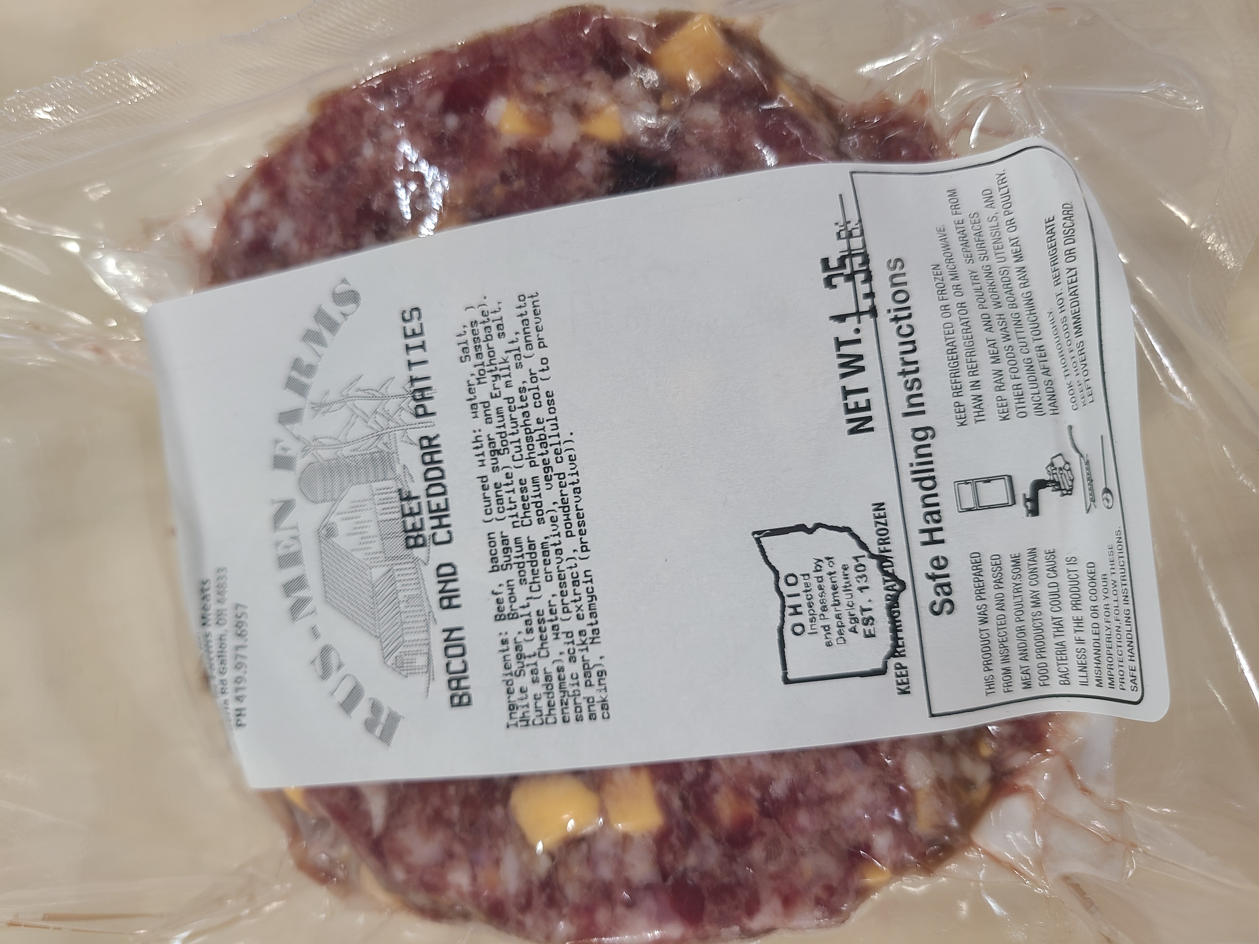Beef Bacon Cheddar Patties